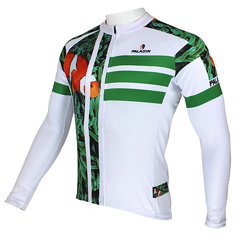 

ILPALADINO Men's Long Sleeve Cycling Jersey Winter Fleece Bike Jersey Top Mountain Bike MTB Road Bike Cycling Thermal / Warm Breathable Quick Dry Sports Clothing Apparel / Ultraviolet Resistant