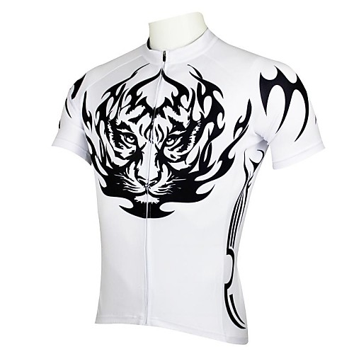 

ILPALADINO Men's Short Sleeve Cycling Jersey Animal Tiger Bike Jersey Top Mountain Bike MTB Road Bike Cycling Breathable Quick Dry Ultraviolet Resistant Sports Clothing Apparel / Stretchy