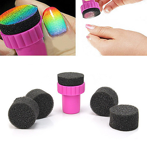 

1pcs manicure sponge nail art stamper tools with 4pcs sponge nail for gradient color nail art