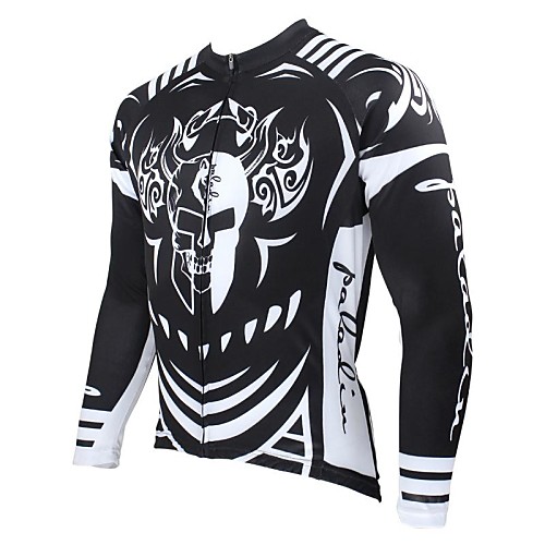 

ILPALADINO Men's Long Sleeve Cycling Jersey Winter Skull Bike Jersey Top Mountain Bike MTB Road Bike Cycling Thermal / Warm Breathable Quick Dry Sports Clothing Apparel / Ultraviolet Resistant