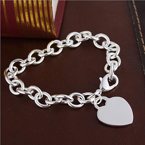 

Charm Bracelet Heart Love Personalized European Sterling Silver Bracelet Jewelry Silver For Christmas Gifts Party Daily Casual