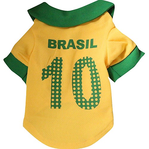 

Cat Dog Shirt / T-Shirt Sweater Sweatshirt Letter & Number Classic Dog Clothes Puppy Clothes Dog Outfits Yellow Costume for Girl and Boy Dog Terylene XS S M L