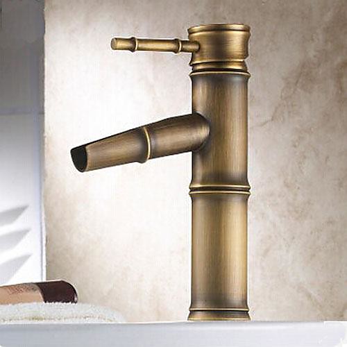 

Bathroom Sink Faucet - Waterfall Antique Brass Centerset One Hole / Single Handle One HoleBath Taps