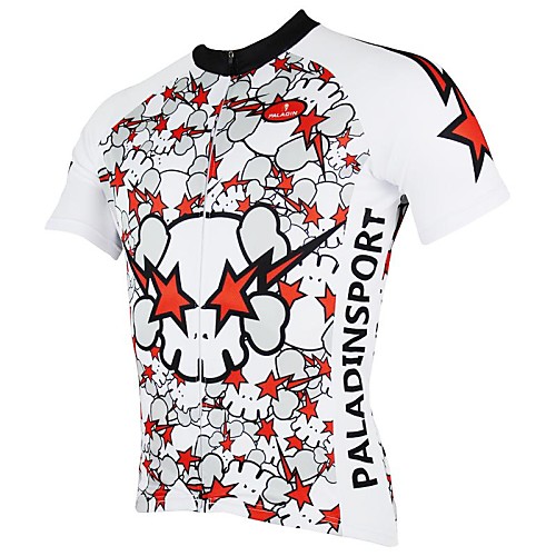 

ILPALADINO Men's Short Sleeve Cycling Jersey Skull Bike Jersey Top Mountain Bike MTB Road Bike Cycling Breathable Quick Dry Ultraviolet Resistant Sports Clothing Apparel