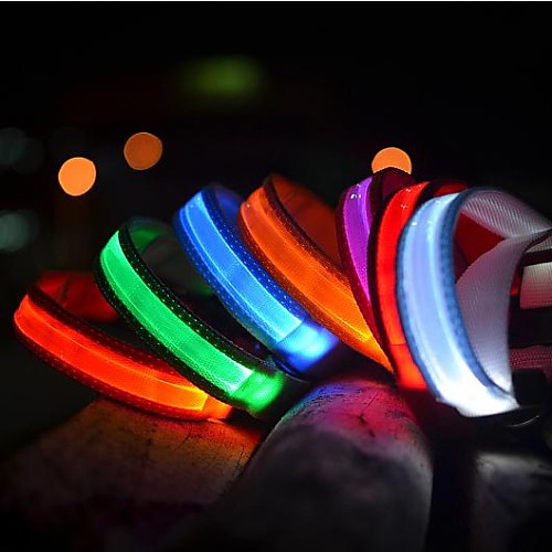 

Cat Pets Dog Collar Dog Training Collars LED Lights Electric Glow Rechargeable USB Solid Colored Nylon Rainbow White Yellow Red Blue