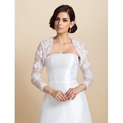 

Wedding / Party/Evening Lace Coats/Jackets Long Sleeve Wedding Wraps