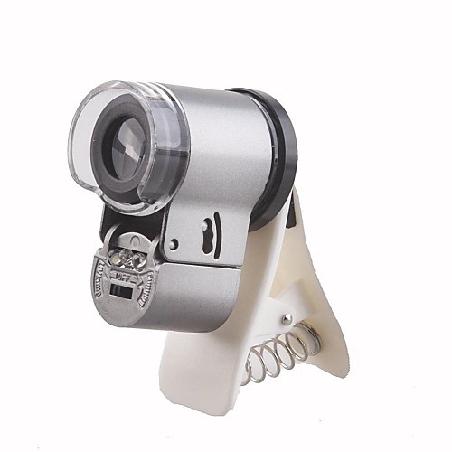 

Apexel 65X Zoom LED Clip-On Microscope Magnifier Lens with Clip for Mobile Phone Such as iPhone/Samsung/HTC