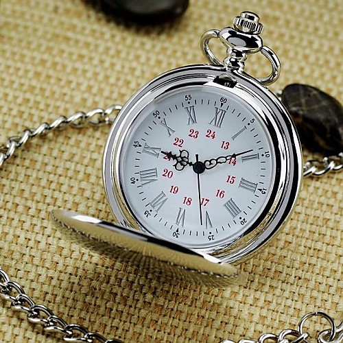 

Men's Pocket Watch Necklace Watch Analog Quartz Roman Numeral Vintage / One Year