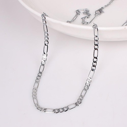 

Men's Chain Necklace Unique Design Fashion Alloy Silver Necklace Jewelry For Wedding Party Gift Daily Casual Sports