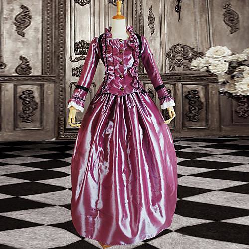

Dress Classic Lolita Dress Women's Purple Lolita Accessories Dress Satin Halloween Costumes / Long Length