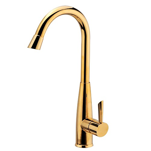 

Deck Mounted Single Handle One Hole with Ti-PVD Kitchen faucet