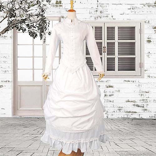 

Dress Sweet Lolita Dress Women's White Lolita Accessories Satin Halloween Costumes / Long Length