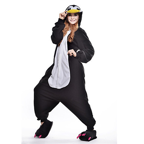 

Adults' Kigurumi Pajamas Penguin Animal Onesie Pajamas Polar Fleece Black Cosplay For Men and Women Animal Sleepwear Cartoon Festival / Holiday Costumes / Leotard / Onesie / Leotard / Onesie