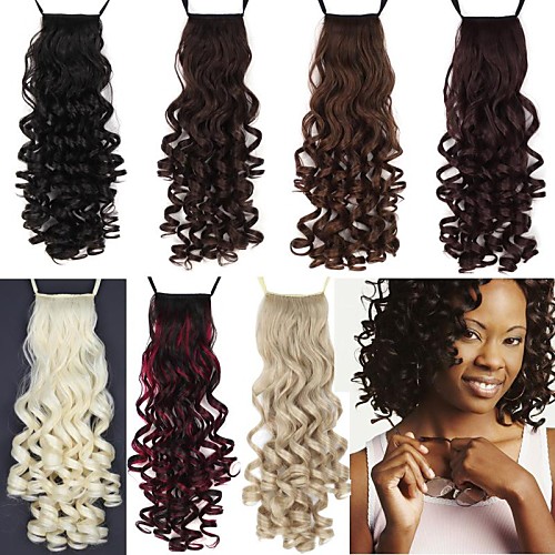 

Ponytails Hair Piece Curly Classic Synthetic Hair 22 inch Medium Length Hair Extension Daily