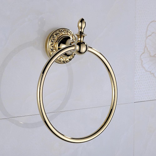 

Towel Bar Antique Brass 1 pc - Hotel bath towel ring