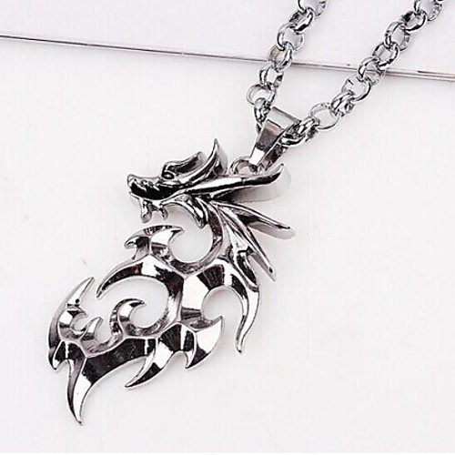 

Pendant Necklace Dragon Asian Unique Design Fashion Titanium Steel Alloy Silver Necklace Jewelry 1pc For Christmas Gifts Wedding Party Gift Daily Casual