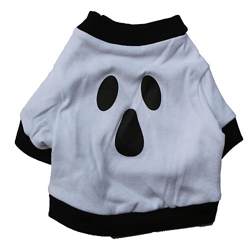 

Cat Dog Shirt / T-Shirt Cartoon Dog Clothes Puppy Clothes Dog Outfits Breathable White Costume for Girl and Boy Dog Cotton XS S M L