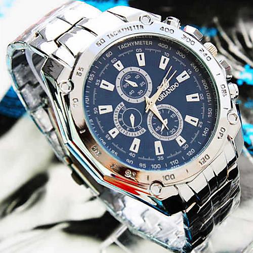 

Men's Wrist Watch Aviation Watch Quartz Silver Casual Watch Analog Charm - White Black Blue One Year Battery Life / Jinli 377