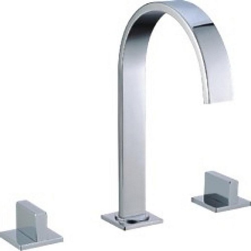 

Bathroom Sink Faucet - Waterfall Chrome Widespread Three Holes / Two Handles Three HolesBath Taps