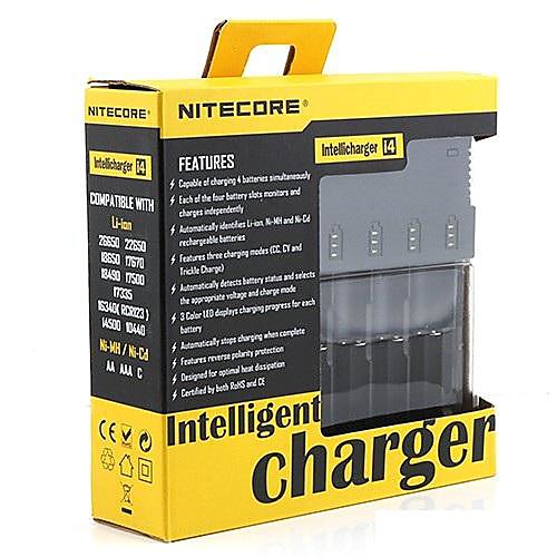 

Nitecore I4 Battery Chargers for Li-ion Nickel Cadmium Nickel Metal Hydride Camping / Hiking / Caving Quick Charging 26650, 22650, 18650, 17670, 18490, 17500, 17335, 16340 (RCR123), 14500, 10440