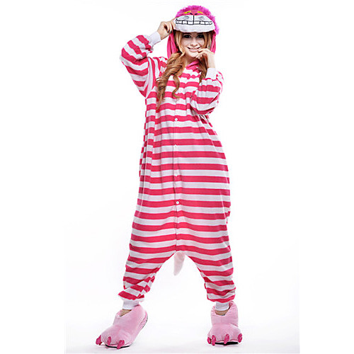 

Adults' Kigurumi Pajamas Cat Animal Onesie Pajamas Polar Fleece Pink Cosplay For Men and Women Animal Sleepwear Cartoon Festival / Holiday Costumes