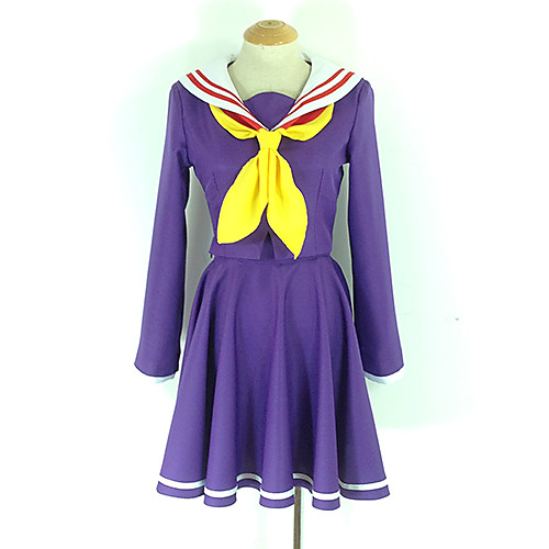 

Inspired by No Game No Life Shiro Schoolgirls Anime Cosplay Costumes Japanese Cosplay Suits School Uniforms Solid Colored Long Sleeve Cravat Coat Dress For Men's Women's / Socks / Socks