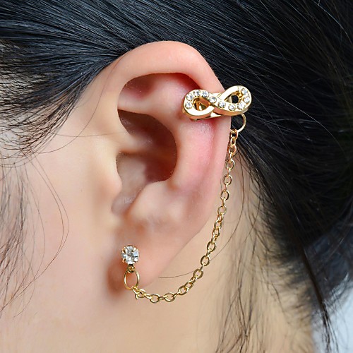 

Women's Ear Cuff Luxury Rhinestone Imitation Diamond Earrings Jewelry For Wedding Party Daily Casual Sports