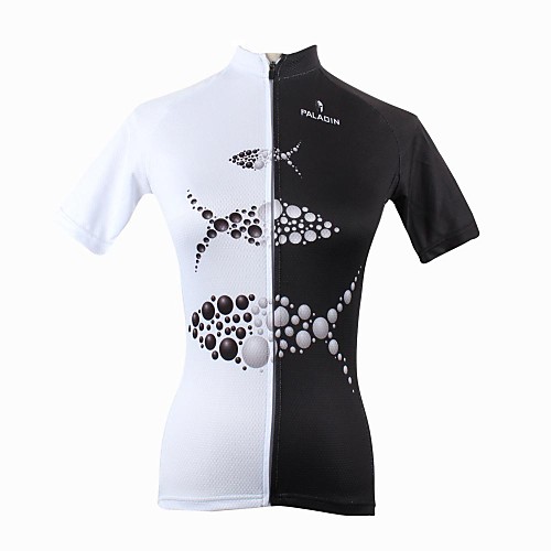 

ILPALADINO Women's Short Sleeve Cycling Jersey Polka Dot Animal Plus Size Bike Jersey Top Mountain Bike MTB Road Bike Cycling Breathable Quick Dry Ultraviolet Resistant Sports Clothing Apparel