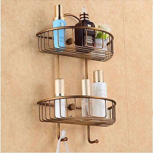

Bathroom Shelf Antique Brass 1 pc - Hotel bath