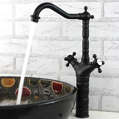 

Bathroom Sink Faucet - FaucetSet Oil-rubbed Bronze Deck Mounted One Hole / Two Handles One HoleBath Taps