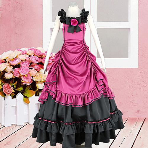 

Dress Gothic Lolita Dress Lolita Accessories Patchwork Dress Silk Halloween Costumes / Long Length