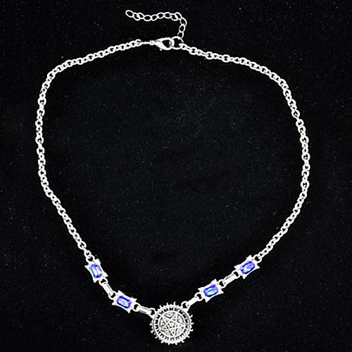 

Jewelry Inspired by Black Butler Ciel Phantomhive Anime Cosplay Accessories Necklace Artificial Gemstones Alloy Men's New Hot Halloween Costumes