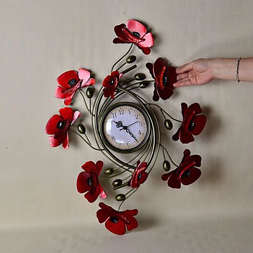 

Wall Clock Plastic & Metal Irregular Indoor
