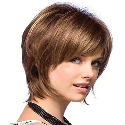 

Synthetic Wig Straight Straight Wig Brown Synthetic Hair Women's Brown