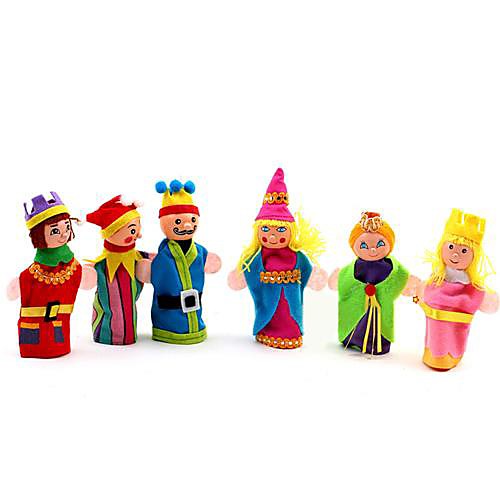 

6 pcs Finger Puppets Hand Puppets Stuffed Animal Plush Toy People Family Cartoon Textile Cotton Cloth Random Pattern Imaginative Play, Stocking, Great Birthday Gifts Party Favor Supplies Boys and