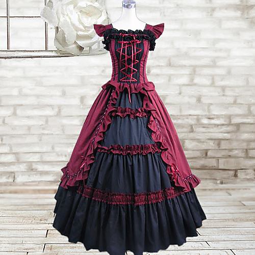 

Maria Antonietta Gothic Lolita Vacation Dress Dress Prom Dress Cotton Japanese Cosplay Costumes Sleeveless Long Length