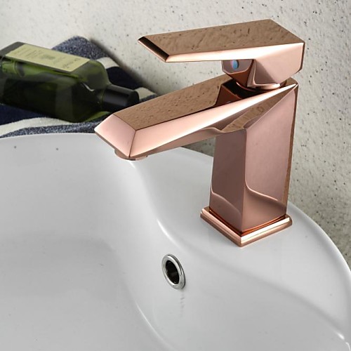 

Bathroom Sink Faucet - Rotatable Rose Gold Centerset One Hole / Single Handle One HoleBath Taps