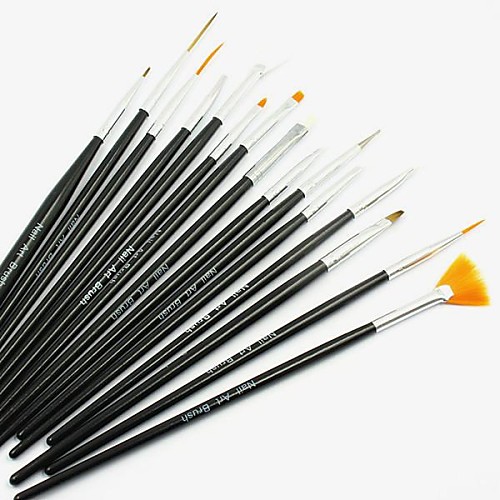 

15pcs Synthetic Hair Wood Nail Manicure Tools Mini Style Simple Nail Art Tool Nail Acrylic Brush Nail Brushes for Acrylic Brush