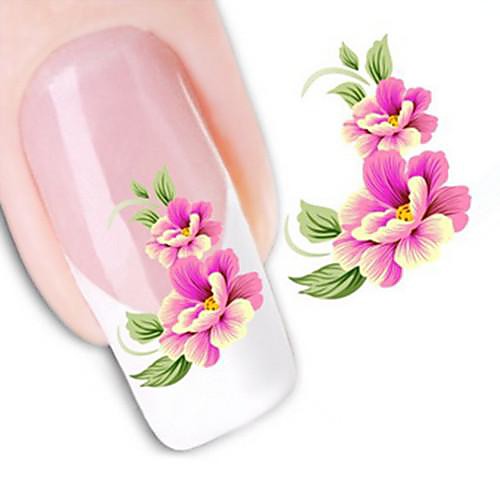 

1 pcs 3D Nail Stickers Water Transfer Sticker nail art Manicure Pedicure Flower / Wedding / Fashion Daily