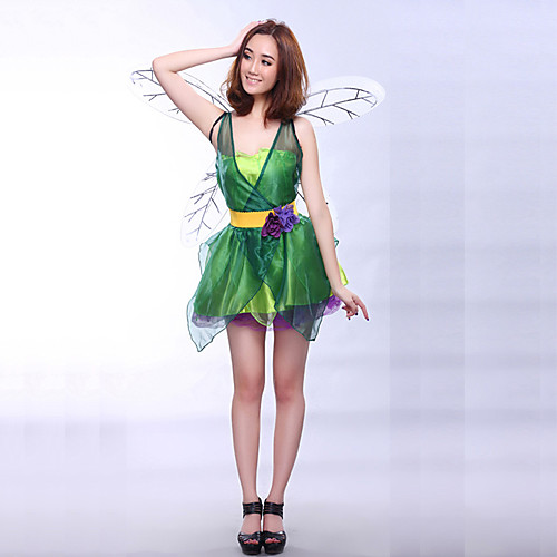 

Fairytale Cosplay Costume Women's Vacation Dress Halloween Carnival Festival / Holiday Polyester Women's Easy Carnival Costumes / Wings / Wings