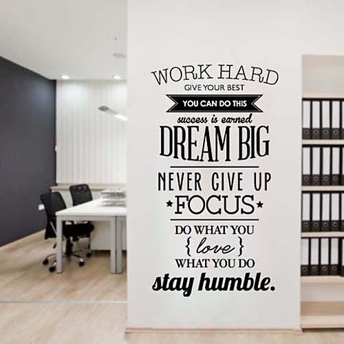 

JiuBai Dream Big Quote Inspiration Wall Sticker Wall Decal, 5895CM 1pc