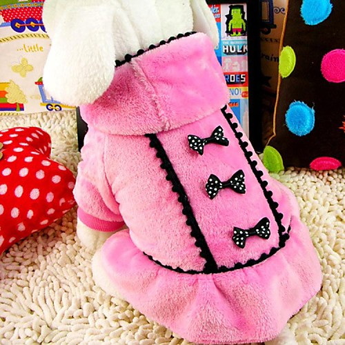 

Dog Coat Outdoor Winter Dog Clothes Puppy Clothes Dog Outfits Black Pink Costume for Girl and Boy Dog Terylene Cotton XS S M L XL