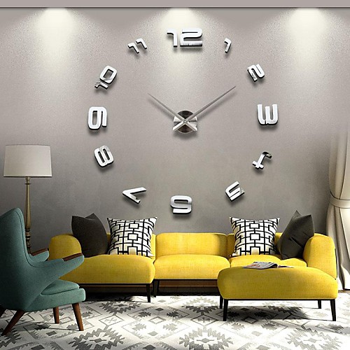 

39W DIY 3D Mirror Numbers Acrylic Sticker Wall Clock