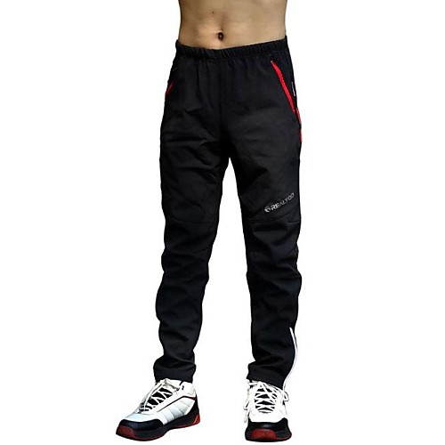 

Realtoo Men's Women's Cycling Pants Winter Fleece Spandex Bike Pants / Trousers Pants Bottoms Thermal Warm Waterproof Windproof Sports Solid Color Black / Red Clothing Apparel Bike Wear / Stretchy