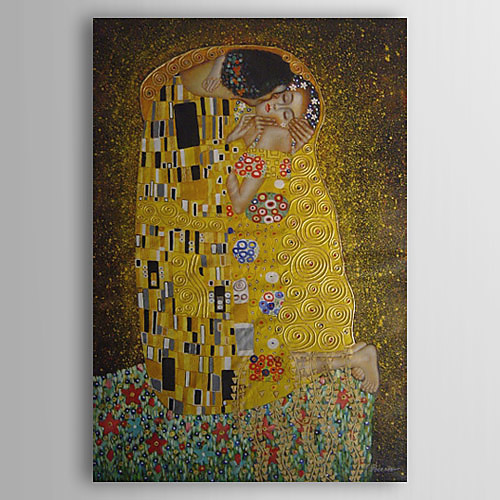 

Hand-painted Oil Painting The Kiss by Gustav Klimt With Stretched Frame