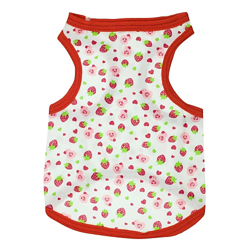 

Cat Dog Shirt / T-Shirt Fruit Dog Clothes Puppy Clothes Dog Outfits Breathable Red Costume for Girl and Boy Dog Cotton XS S M L