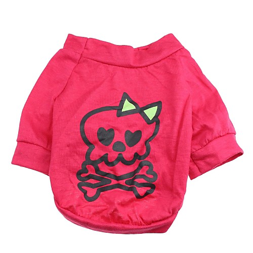 

Cat Dog Shirt / T-Shirt Skull Dog Clothes Puppy Clothes Dog Outfits Breathable Rose Costume for Girl and Boy Dog Cotton XS S M L