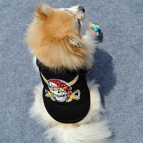 

Cat Dog Shirt / T-Shirt Puppy Clothes Skull Dog Clothes Puppy Clothes Dog Outfits Black Costume for Girl and Boy Dog Cotton XS S M L
