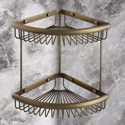 

Bathroom Shelf Antique Brass 1 pc - Hotel bath