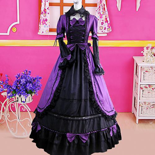 

Gothic Lolita Vacation Dress Dress Prom Dress Cotton Japanese Cosplay Costumes Long Sleeve Long Length
